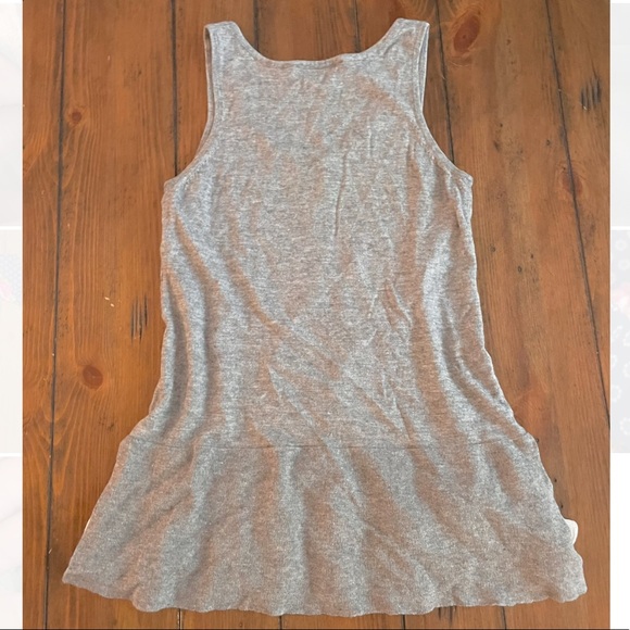 Yigal Azrouël Gray Ruffle Tank Top Size Medium - Picture 2 of 4